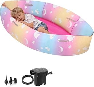 Upgraded Sensory Chair for Kids — 60"Sensory Pod Sitting for Autistic Children, Peapod Canoe, Inflatable Peapod for Children, ADHD Sensory Pea Pod with Electric Air Pump,Colorful