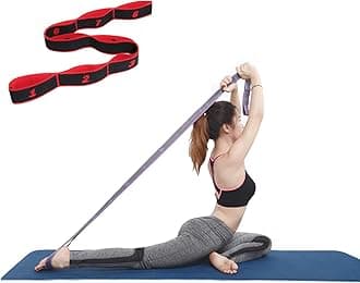Yoga Stretch Strap, Exercise Strap, Multi Loops Adjustable Exercise Band for Yoga Pilates Dance and Gymnastics, Kids Dancing Assistance and Rehabilitation