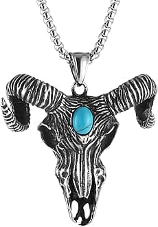 STWTR Men's Necklace All Seeing Eye Demon Hand Dragon Claw Sickle Death God Retro Jewelry Stainless Steel Pendant Necklace