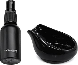 Upgraded 30g Coffee Beans Dosing Set, 30ml Glass RDT Spray Bottle, Ceramic Coffee Dosing Cup, Measuring Cup Hold Up to 30g Coffee, Ceramic Single Dosing Tray For Coffee