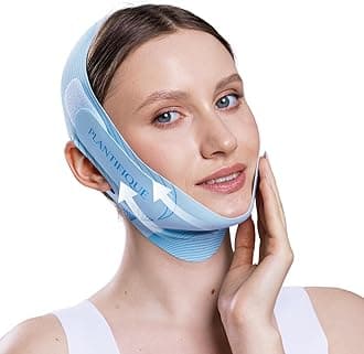 Chin Strap for Face Contouring - Reusable V Line Ice Silk Fabric Mask - Double Chin Shaping, Adjustable, Breathable Fabric - Jawline Shaper for Women & Men