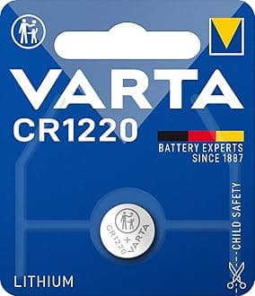 VARTA Batteries Electronics CR1220 Lithium button cell battery 1-pack, Button cells in original blister pack of 1