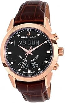 Swiss Watch For Men Digital Genuine Leather, Bronze WA-10B