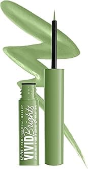 Vivid Brights Liquid Liner, Smear-Resistant Eyeliner with Precise Tip - Ghosted Green
