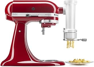 KitchenAid KSMPEXTA Gourmet Pasta Press Attachment with 6 Interchangeable Pasta Plates, White