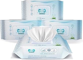 Premium Full Body Cleansing Wet Wipes For Adults - Large Luxury Fresh-feel Rinse-free Fragrance-free Bed Bath Incontinence Hygiene Intimate-care Soft Sheets (4 Pack (320 Wipes)