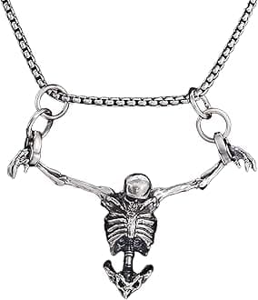 Sugar Skull Car Accessories Skeleton Car Mirror Charm, Swinging Skull Hanging Ornament Rear View Mirror Accessories Halloween Decoration, Cool Small Gifts for Men/Women