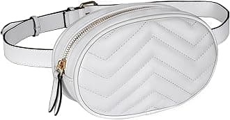 Geestock White Fanny Packs for Women Fashionable, Small Waist Bags Waterproof Belt Bag Stylish Bumbag for Party, Travel, Gift
