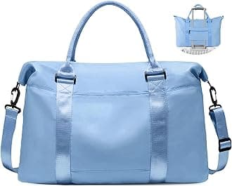 Travel Duffle Bag, Weekender Travel Bag Men Small Gym Bag for Women, Hospital Bag for Labor and Delivery, Overnight Bag Luggage Bag with Trolley Sleeve, Airplane Travel Essentials for Flying(Black)