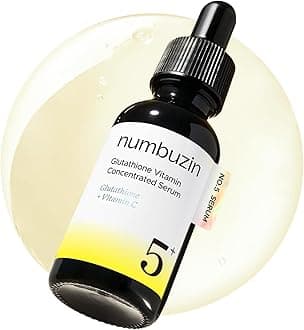numbuzin No.5 Serum | Glutathione Vitamin Concentrated Serum | Glutathione, Vitamin C, Tranexamic Acid | Hyperpigmentation, Acne Scars | Suitable for Sensitive Skin, Korean Skincare | 1.01 fl. oz.