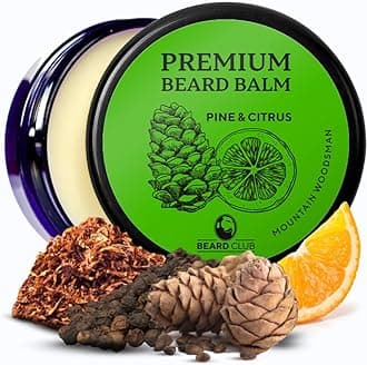 Sponsored Ad – Beard Balm for Men - Mountain Woodsman - Premium Beard Conditioner and Softener for Shaping and Styling, Prevents Itching and Flaking - Natural and Organic - Butter Beard Wax for Men