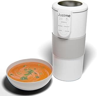 The smallest soup maker,the biggest results. Soups maker and smoothie blender. Auto-clean. White. 5 programs. Easy healthy cooking. Lightweight. ideal for students, caravans or cooking for one
