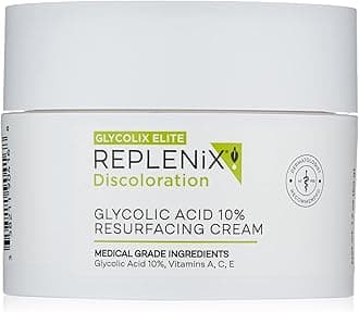 Replenix Glycolic Acid 10% Resurfacing Cream, Hydrating & Lightweight Medical-Grade Exfoliating Face Moisturizer for Skin Discoloration (1.7 oz)