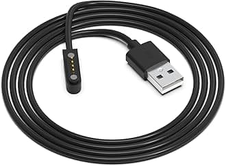 Universal Smart Watch Charger Magnetic 4 Pin for Bluetooth Smart Watches GT88 G3 GT68 KW08 KW18 Y3 KW88 KW98 KW99 KW28 FS08 GV68 KW06 USB Charging Cable Replacement 2FT- Contact Pin Spacing 7.62mm