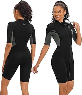 Shorty Wetsuits for Mens Womens 2mm Front Zip Diving Suits