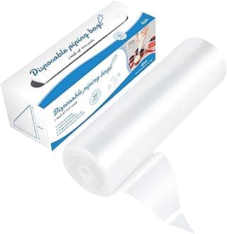 Homewit Disposable Piping Bags, Pack of 100pcs Transparent Large Plastic Pastry Bags, 16 inch Thickened Reusable Icing Piping Cream Pastry Bags for Cake Dessert Cookies Decoration（40 * 23cm)