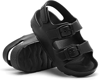ChayChax Toddler Boys Girls Double Buckle Sandals Children's Adjustable Back Strap Water Sandal