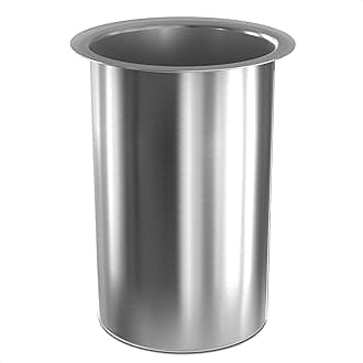 Countertop Utensil Holder Stainless Steel - 5.5 x 4.5" Stainless Steel Utensil Holder for Kitchen and Bars, Odor and Rust Resistant, Durable and Dishwasher Safe, Good for Home and Commercial Use