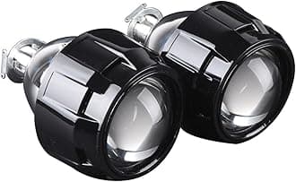 Astra Depot 2X 2.5 LHD Mini Bi-xenon Projector Lens Kit High Low Headlight Shrouds H1 H4 H7 Black