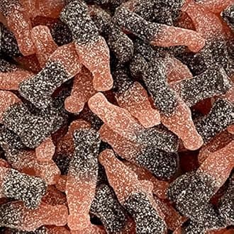Fizzy Cherry Cola Bottles (Vegan) 500g Share Bag by The Gourmet Sweet Company