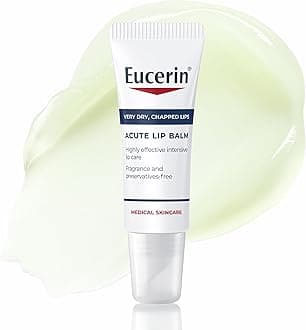Eucerin Acute Lip Balm 10ml, Nourishing Lip Care for Very Dry, Chapped Lips, Dry Lips Treatment with Ceramides and Natural Ingredients