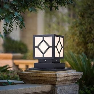 Metal, Acrylic Gate Lights for Outdoor Waterproof, Gate Lamps for Main Gate, Pillar Light, Farmhouse Gate Lamps and Decorative Wall Lamps Gate Light (GL17 Black, Pack of 1)