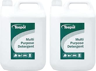 Teepol Multipurpose Detergent -Dishwashing Liquid 5L -Efficient Washing Up Liquid &Floor Cleaner,Multi Surface Cleaner for Oil, Dirt, Grease Removal -PH-Neutral Washing Up Liquid for Home &Busin 2x5l