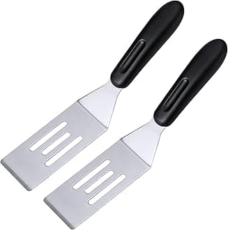 2 Pack Mini Spatula Stainless Steel Small Spatula For Kitchen, Metal Spatula For Cooking Brownie Cookie Lasagna, Pie Server, Cake & Pancakes Serving Spatulas