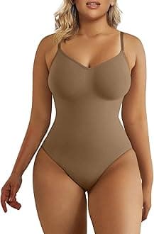 SHAPERX Bodysuit for Women Tummy Control Shapewear Seamless Sculpting Thong Body Shaper Tank Top