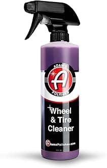 Adam's Polishes Wheel and Tire Cleaner Car Detailing and Cleaning Formula | Chrome Aluminum Clear-Coated Painted Polished and Plasti-Dipped Rim Cleaner | Tire Brush Wheel Brush Woolie (16oz)