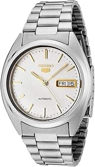 Seiko Men Automatic Watch With Analog Display And Stainless Steel Strap Snxg47, Silver