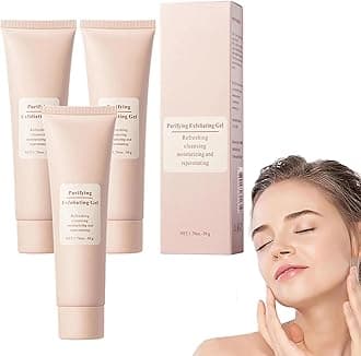 Neslemy Purifying Exfoliating Gel, Purifying Enzymes Exfoliating Gel, Gentle Body Scrubber Moisturizing Gels, Deep Cleansing Face and Body Exfoliatings Scrub Gels for All Skin (3Pcs, s)