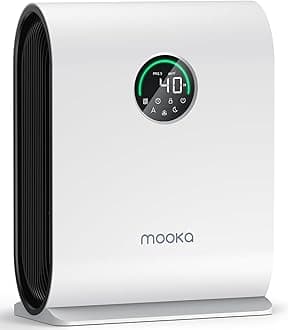 Air Purifiers for Home Large Room Up to 2500 ft² with PM 2.5 Display Air Quality Sensors, MOOKA H13 HEPA Air Purifier With Auto Mode for Pets Dust Odor Smoke, Timer, 15dB Sleep Mode for Bedroom, KJ217