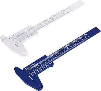 Ultrassist Plastic Vernier Caliper (2pcs), 150 mm Mini Plastic Caliper for School Student, Portable 0-6 Inch Measuring Tools, Sliding Gauge