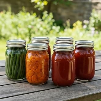 Ash & Roh® - Clear Glass Jar And Container With Air Tight Lid Storage of Spices and Dry Fruit (500 ML BALL MASON, 6)