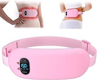 Portable Heating Pad, Upgraded Cordless Electric Fast Heating Pad for Back Belt 6 Heat 6 Vibrating Modes Gifts for Women Girls Her Girlfriend Pink