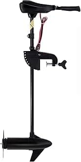 Electric Trolling Motor 8 Speed, Boat Fishing Motor w/Telescoping Handle, Two-bladed Propeller, LED Battery Indicator and 36" Shaft for Freshwater Saltwater Use