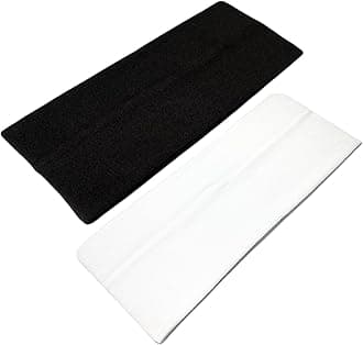 WESTEND CHOICE 9cm Wide Headbands 2 Pack Soft Head Band Plain Stretchy Unisex Kylie headband Bandeau Headbands for Women & Men Gym Yoga Hair Band (Mixed set 1)