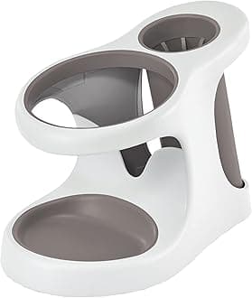 Polder BTH-7080-126 Style and Store Bathroom Accessory, White/Gray