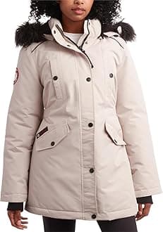 Womens Long Puffer Coat - Heavyweight Wind Water Resistant Faux Fur Hood Parka Winter Jackets for Women