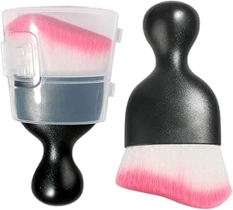 AOCISKA Car Interior Detailing Brush, Soft Bristle Dusting Brush, Car Dash Duster, Black&Rose with Cap