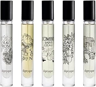 Diptyque Eau de Toilette Travel Spray 0.25 Fl Oz (Pack of 5) Set for Men and Women