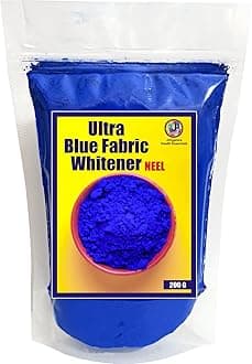- JOrganics Neel Powder Blue Natural Fabric Whitener for White and Colored Clothes | Effective, Safe, and Long-Lasting - 200gram
