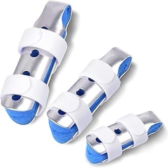 Sopito Finger Splint, 3PCS Finger Support Brace Stabilizer for Straightening Arthritis Knuckle Immobilization, Blue