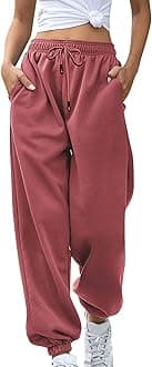 Womens Casual Joggers Cotton Sweatpants,Women Solid Color Trendy Athletic Pants,High Waisted Cute Sport Clothes