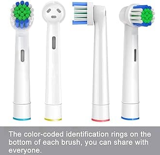 GENKENT Replacement Toothbrush Heads Compatible with Oral-B Braun, 4 Pcs Professional Electric Toothbrush Heads Brush Heads Refill Pro 500/1000/1500/3000/3757/5000/7000/7500/8000