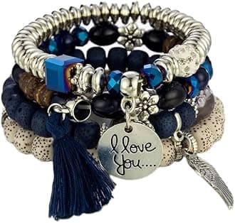 Shining Diva Fashion Latest Stylish Multilayer Bangle Bodhi Bracelet for Women and Girls