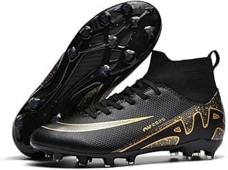 BINBINNIAOFootball Boots for Boys Football Boots Mens High Top Spike Microfibre Cleats Professional Football Boots