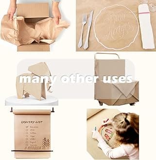 PerkHomy 24" x 2,400" (200') Coffee Kraft Paper Roll for Craft Bulletin Board Paper Art Table Covering Crafting Gift Wrapping Bouquet Packing Parcel 80GSM 55LB (Coffee, 24" x 200')