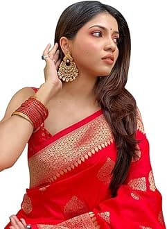 Women's Pure Kanjivaram Silk Saree Soft Design With Blouse Piece For Wedding (Pari122-51)